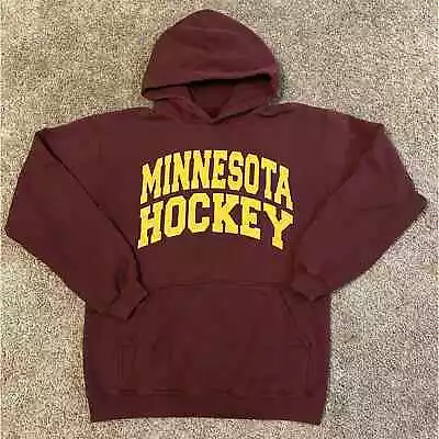 VTG Minnesota Gophers Hockey Sweater Adult Small S Hooded Sweatshirt Hoodie • $35