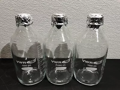 VWR 1000mL 89000-240 Glass Bottle Lot Of 3 • $31.01