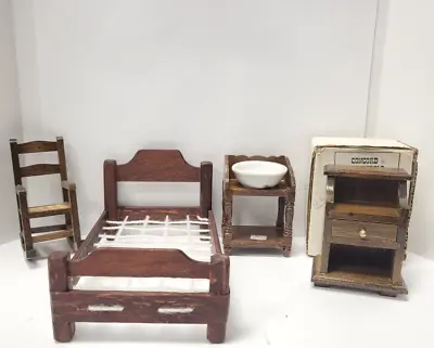 Dollhouse Assorted Lot Of Concord Miniatures Wood Bedroom Furniture • $29.99