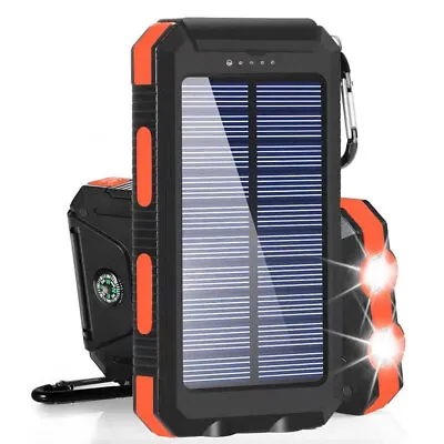 $23.89 • Buy 30000mah Power Solar Bank Waterproof 2USB LED Battery Charger For Cell Phone