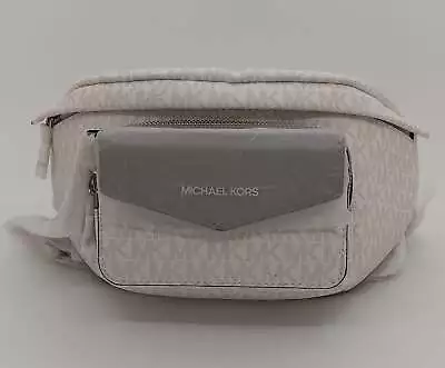 Michael Kors Maisie Large Belt Bag Signature 2 In 1 In Optic White 35H3S5MN7B • $86