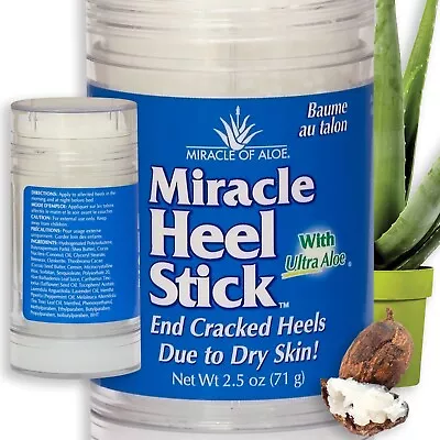 Miracle Heel Stick With UltraAloe 2.5 Ounce Stick Soothe & Soften Skin • $12.99