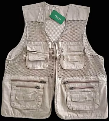 Rizanee Unisex Mesh Breathable Fishing Vest Multi-Pockets SIZE XL NEW • $15