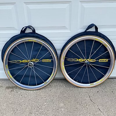 Mavic Cosmic  16 Spoke 700C Road Wheelset With Bags And Tires VINTAGE RARE • $594.15