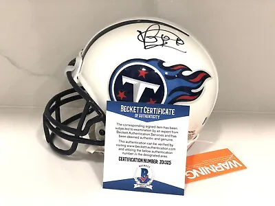 Vince Young Hand Signed Tennessee Titans Mini Helmet Beckett Cert Bas • $99.95