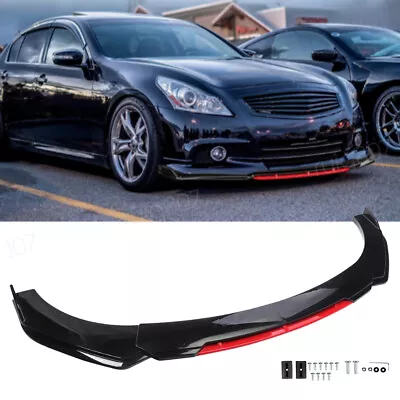 For Infiniti G37 Sedan Red Front Bumper Lower Lip Spoiler Splitter Body Kit • $66.49