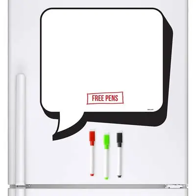 SPEECH BUBBLE Dry Wipe Magnetic Fridge Whiteboard Memo Board Drywipe Notice UK • £7.99