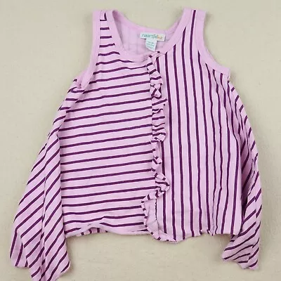 Baby Naartjie Shirt Size 12-18 Month Toddler Tank Top Purple Ruffle T Asymmetric • $9.99