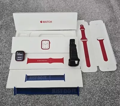 Apple Watch Series 7 45mm Product Red  Smartwatch 95% BH MKN93B/A Nike Sport VGC • £185