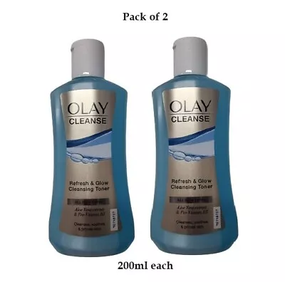 2 X Olay Cleanse Refresh & Glow Cleansing Toner 200ml Each • $103.55