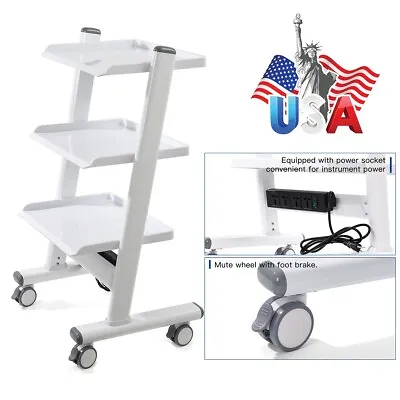 Dental Clinic Lab Tool Trolley Cart Mobile Rolling Serving Three-Layer 4 Casters • $140.79