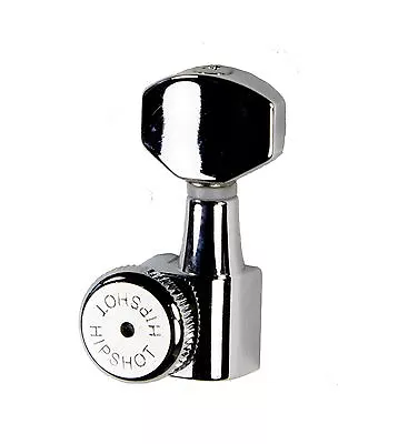 Hipshot Vintage 8.5mm Chrome Staggered Enclosed Grip-lock Tuner With UMP - Lefty • $65.95