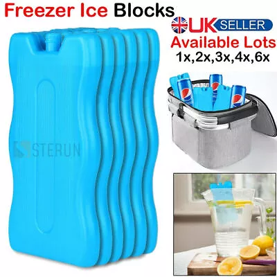 Freezer Blocks For Cool Cooler Bag Ice Packs For Lunch Box Picnic Reusable UK • £3.17