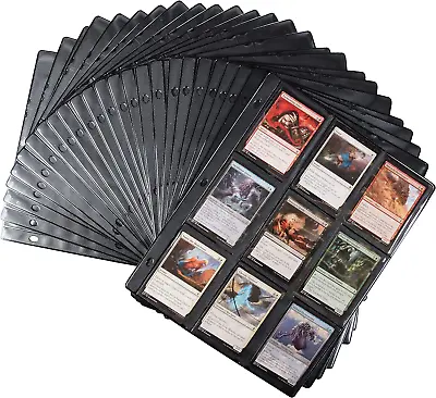 Monster 9 Pocket Trading Card Album Pages 25 Extra Strong Pockets For Standard • $24.69