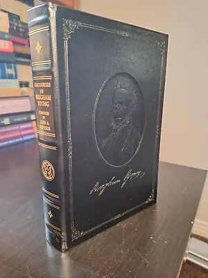 1992 LEATHER Employee Gift - DISCOURSES OF BRIGHAM YOUNG **Like New** Mormon LDS • $114.99