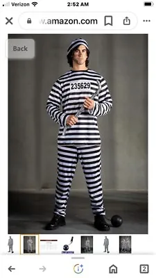 Plus Size 4XL Mens Prisoner Costume • $29.99