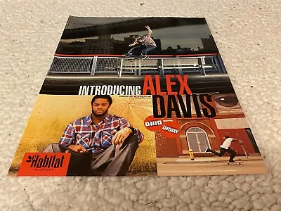 Psk27 Skateboarding Advert/picture 11x8  Habitat Skateboards - Alex Davis • £9