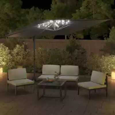 LED Lights Outdoor Garden Umbrella Patio Balcony Sun Shade Cantilever Parasol 4M • $413.82