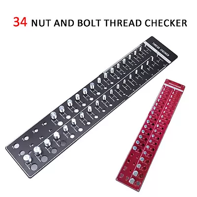 34 Nut And Bolt Inch And Metric Thread Checker Screw Thread Identifier Gauge • $52