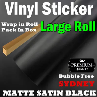 Large Roll Car Vinyl Wrap Sticker Stickers Decals Tint Film Matt Matte Black • $152