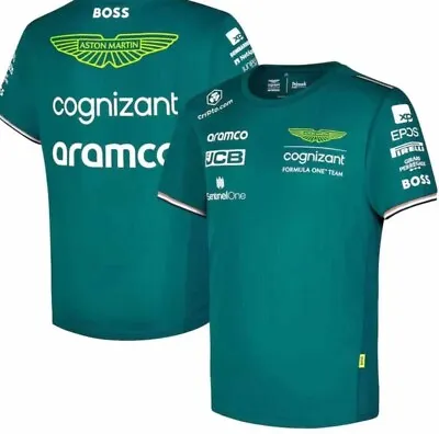 Aston Martin F1 Official Driver T-Shirt 2023 Aramco Formula 1 - NEW - Large • $58