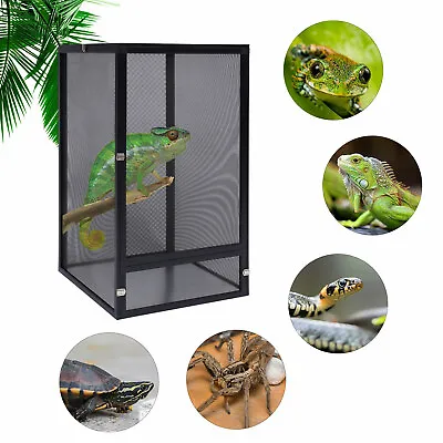 $70 • Buy Pet Screen Cage Reptile Tall Enclosure Box 4kg For Chameleon 45 * 45 * 80cm