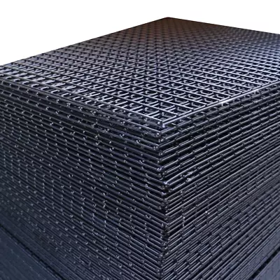Black PVC Coated Wire Mesh Panels | 6ft X 3ft | 1  X 1  Holes • £70.61