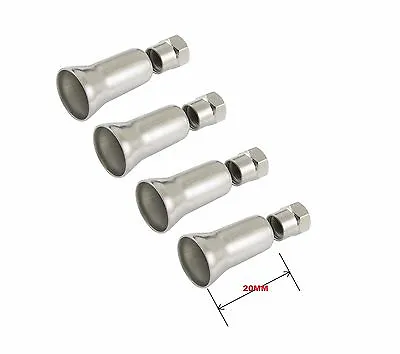 4 Chrome Wheel Tyre Valve Dust Caps Stem Covers Alloy Car Silver Universal • $2.48