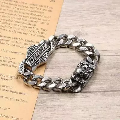 New Bracelet Of Harley David Lovers Motorcycle Riders Skull Chain • $25.99