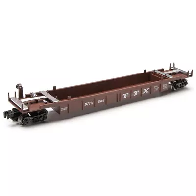 Menards 17  Intermodal Car  O Gauge (Burgundy) TTX Container Carrier • $59.99