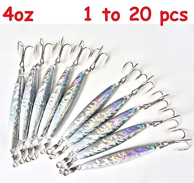 1 To 20 Pieces Diamond Jig 4oz Holographic Saltwater Fishing Lures Select Qty • $11.99