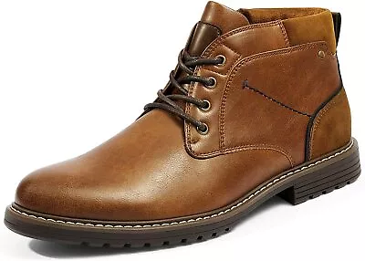 Men's Casual Leather Chukka Dress Boots Lace Up Formal Stylish Shoes Size 6.5-13 • $36.94