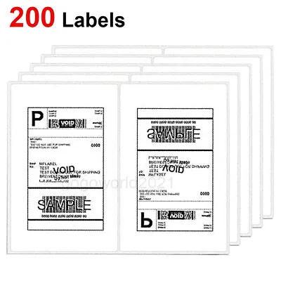 US 200 Shipping Labels 8.5 X 5.5 Rounded Corner Self Adhesive 2 Per Sheet Blank • $13.91