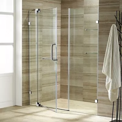 VIGO Pirouette 60-66  W Frameless Shower Door Oil Rubbed Bronze VG6042RBCL66 • $400