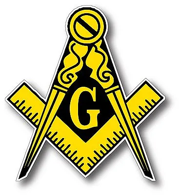 2 Pcs. Masonic Freemason Logo Car Truck Outdoor Decal Sticker 4   High Quality • $6.25