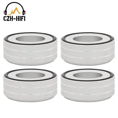 4pcs 65x25mm Amplifier Feet Solid Aluminum Isolation Stand Base Speaker Pad Mat • $36.79