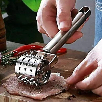 Meat Tenderizer Roller Stainless Steel Hammer Mallet For Steak Beef Chicken Tool • $4.85