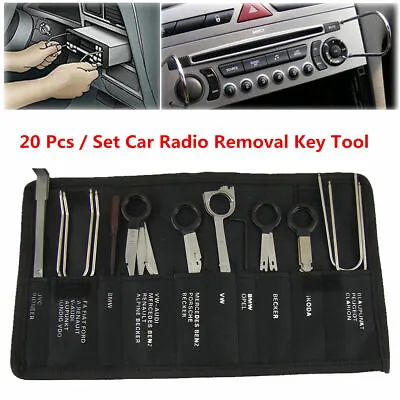 $24.97 • Buy 20X Professional Car Radio Stereo Audio CD Player Removal Install Key Tool Kit