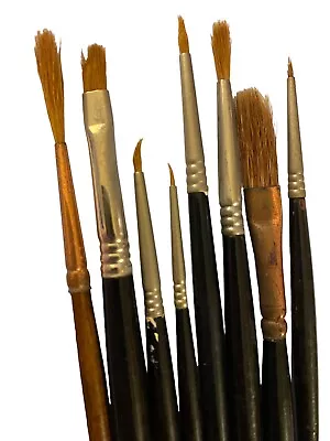 Lot Of 8 Vintage M. Grumbacher Artist Brushes • $25.95
