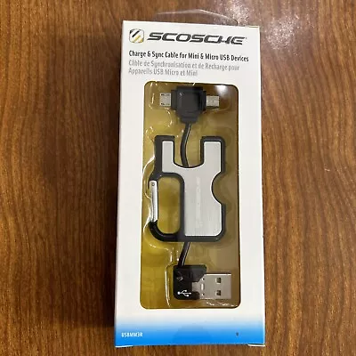 Scosche FlipSYNC II Keychain Charge And Sync Cable For Micro & Mini-USB Devices • $6.98
