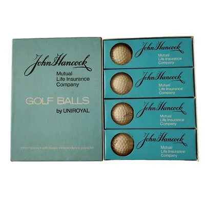 John Hancock Mutual Life Insurance Advertising Logo Golf Balls Box 12-Total RARE • $171.30