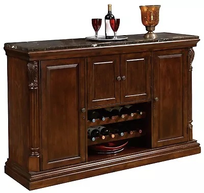 Howard Miller Niagara Bar Console 693006 Distressed Wood Home Liquor Storage • $3299