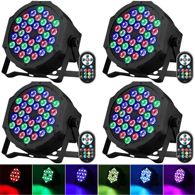 4Pack 36 LED RGB Stage Lighting PAR Light DMX Beam Party DJ Disco Ball Lights US • $42.99