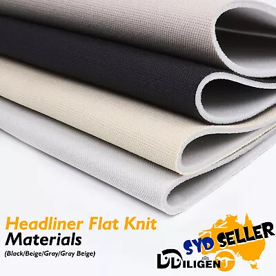 Colorfast Flat Knit Headliner Fabric Car Hood Roof Lining Replacement Materials • $7.43