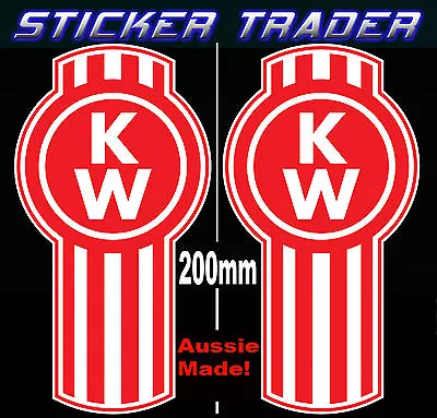 2 KENWORTH Truck Emblem Decals Stickers Suit Tipper Bullbar Bonnet Semi Trailer  • $6.99