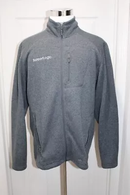 Marmot Sweater Jacket Tech Pocket Mens Full Zip Fleece Forest Green Size XL Logo • $39