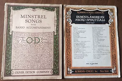 Minstrel Songs W/ Banjo Accompaniment. Oliver Ditson Company 1905. PLUS BONUSES! • $19