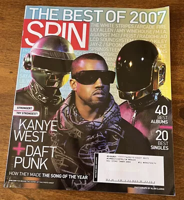 *Rare* Spin Magazine January 2008 Kanye West And Daft Punk Best Of 2007 • $35