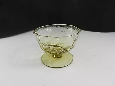 Morgantown Glass Crinkle Champagne Sherbet Topaz 2 3/4   T Ca 1960's • $6