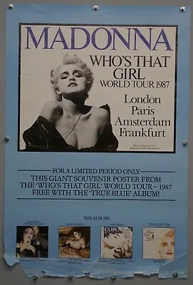 £70 • Buy Madonna Poster Original Wea Promo Who's That Girl 1987